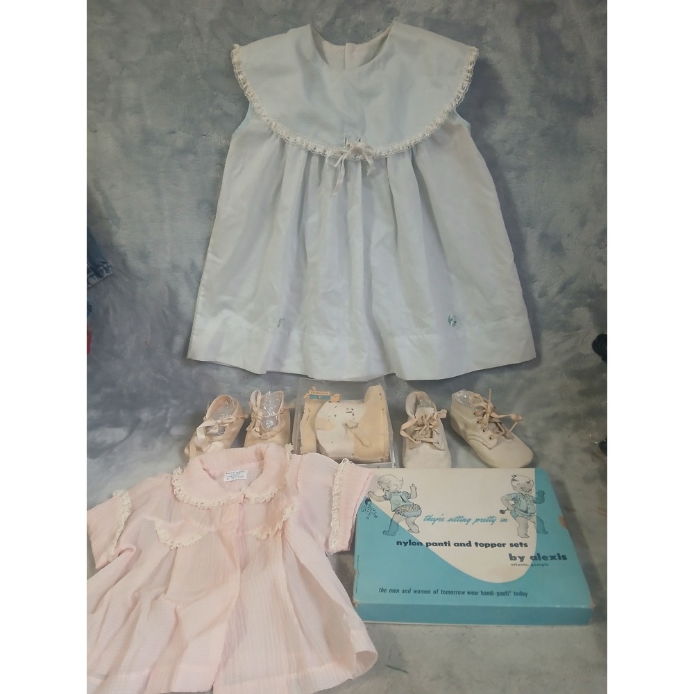 Vintage 1950s 60s‎ Baby Girl Bundle Love's Betty Marie Dress Shoes Alexis Topper